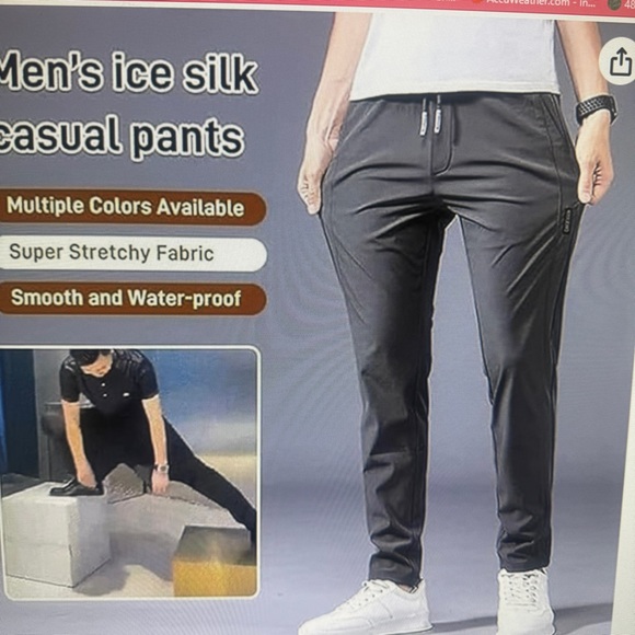 NEW📌Glide 2 Men Pants Quick Dry Pull-On Stretch Pants, Mens Drawstring Pants